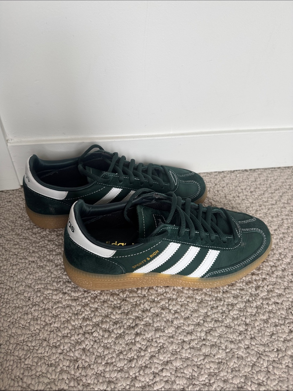 adidas x sporty and rich Green Suede Sneakers women’s